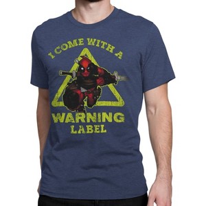 Mens Deadpool Warning Label T-Shirt - 4XLarge - 1 of 4