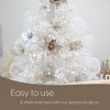 Aoibox 30 Pack 60mm Shatterproof Clear Plastic Christmas Tree Ornaments Set Hanging Transparent Baubles Champagne Holiday Decor - 4 of 4