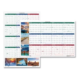 Earthscapes Recycled Reversible/Erasable Yearly Wall Calendar, Nature Photos, 32 x 48, White Sheets, 12-Month (Jan-Dec): 2026 - 1 of 4