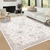 Washable Vintage Floral Print Carpet,Living Room Carpet,Stain Resistant Easy Clean Indoor Carpet,Non-Slip Low Pile Carpet,Bedroom,Dining Room,Office - 4 of 4
