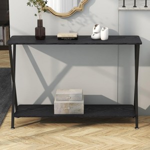 Coucheta Narrow Console Tables - 2-Tier Design for Entryway, Hallway & Living Room in Multiple Styles & Sizes - 1 of 4