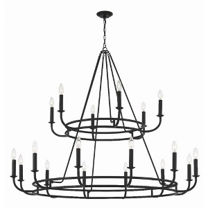 Crystorama Lighting Bailey 18 - Light Chandelier in  Matte Black - 1 of 3