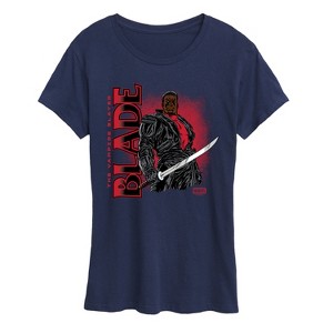 Women's - Marvel - Blade With Logo Short Sleeve Graphic T-Shirt - 1 of 4