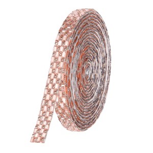 Unique Bargains Glass Self-Adhesive Wedding Decoration Crystal Rhinestone Diamond Ribbon - 1 of 3