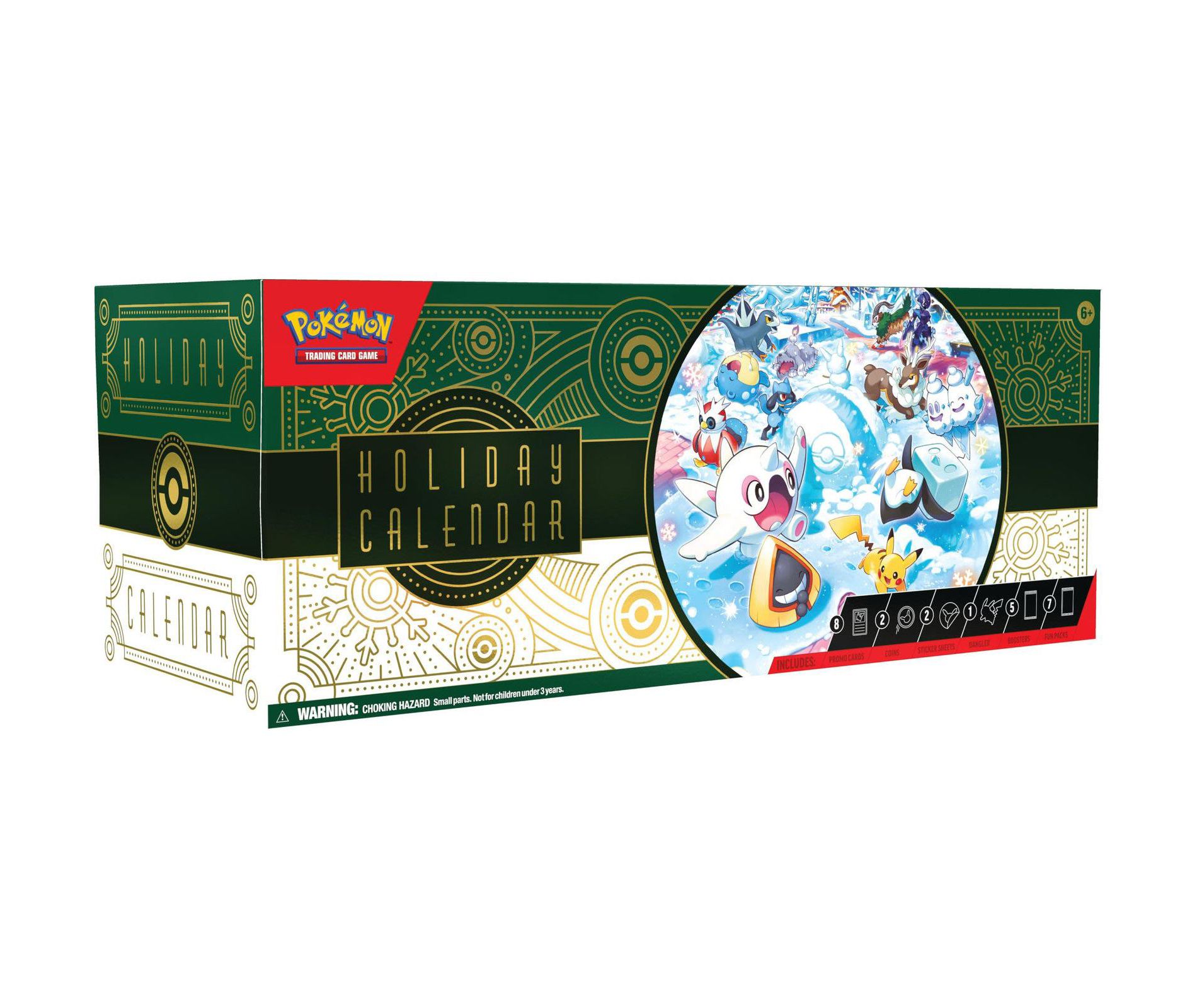 Pokémon TCG: Holiday Calendar (8 Foil Promo Cards 5 Booster Packs & More)