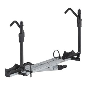 Yakima StageTwo 2 Inch Premium Platform 2 Bike Tray Hitch Rack Accommodates 52 Inches Wheelbases with Remote Tilt Lever and SKS Locks, Slate - 1 of 4