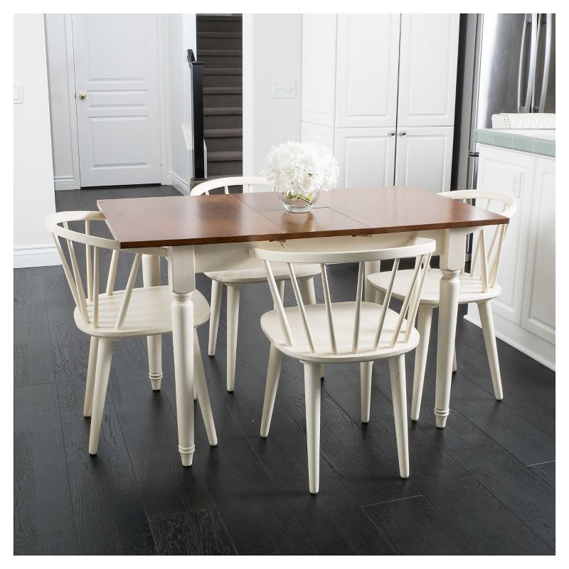 5pc Ladder Creek Spindle Wood Extendable Dining Set - Antique White - Christopher Knight Home, 3 of 7