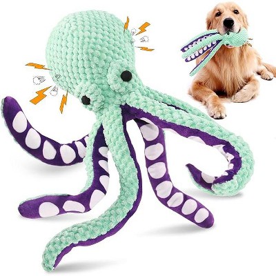 Nocciola Viral Select Green Squeaky Octopus Dog Toy - Plush Dog Toys with Soft Fabric for Daily Companionship, Training Reward Gift