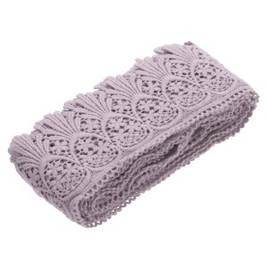 Unique Bargains Cotton Vintage Hollow Lace Decorative Ribbon Trim 4.8 Yards x 3 Inch - 1 of 3