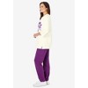 Woman Within Plus Size Floral Tee And Pant Set - 4 of 4