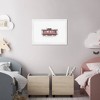 21" x 15" Red Train Transportation Framed Art Print - Wynwood Studio: Modern Decor, White Frame - 3 of 4