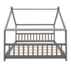 CLIHOME Full Size House Bed Pine Wood Bed Playhouse Children Bed Frame With Fence - 4 of 4