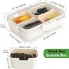 Attop 4 Compartment Snack Box Container Tray, Divided Serving Tray with Lid, Mini Small Snackle Box - 2 of 4