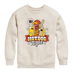 Boys' - Instant Message - Ten Cent Hotdog Night Graphic Long Sleeve Fleece Sweatshirt - 1 of 4