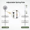 Aoibox Corner Shower Caddy Tension Pole: 4-Tier Adjustable Bathroom Organizer Shelves - No-Drill Quick Installation - Space-Saving Storage-Silver Gray - 4 of 4