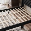 Bed Frame, Soft Velvet Upholstered Platform Bed Frame with Wingback Headboard and Button Tufted Design, Wood Slat Support - 4 of 4