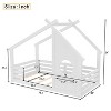 KWPZQEB Twin/Full Montessori Bed Frame, House-Shape Bed with Roof & Fence, Solid Wood Floor Bed for Boys Girls Bedroom, No Spring Box Needed - 4 of 4