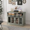 Gulches PawHut Dog Crate Furniture for Large & Small Dogs - 47" Double Dog Kennel with Shelves - 2 of 4