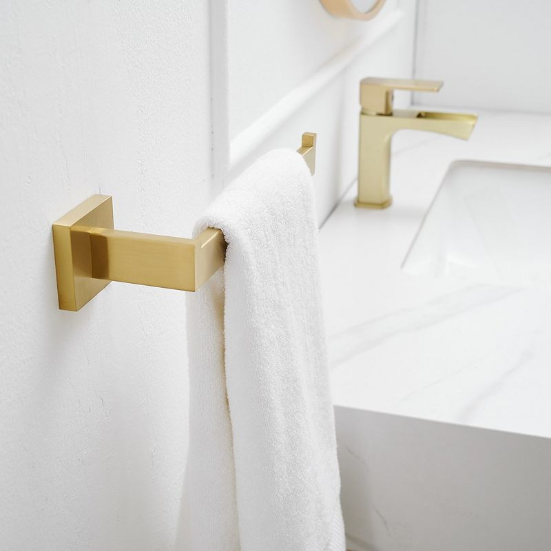 BWE 5-Piece Bath Hardware Set with Towel Bar/Rack, Towel/Robe Hook, Toilet Paper Holder, 5 of 7