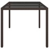 vidaXL Garden Dining Table Brown 59.1x35.4x29.5 in Poly Rattan - 4 of 4
