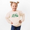 The Juniper Shop Cursive Lucky Clover Youth Ultra-Soft Graphic Sweatshirt - 2 of 3