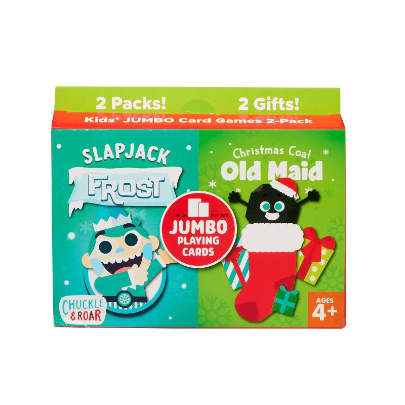 Chuckle &#38; Roar Stocking Stuffer: Christmas Coal Old Maid &#38; Slap Jack Frost Card Games - 2pk, 3 of 6