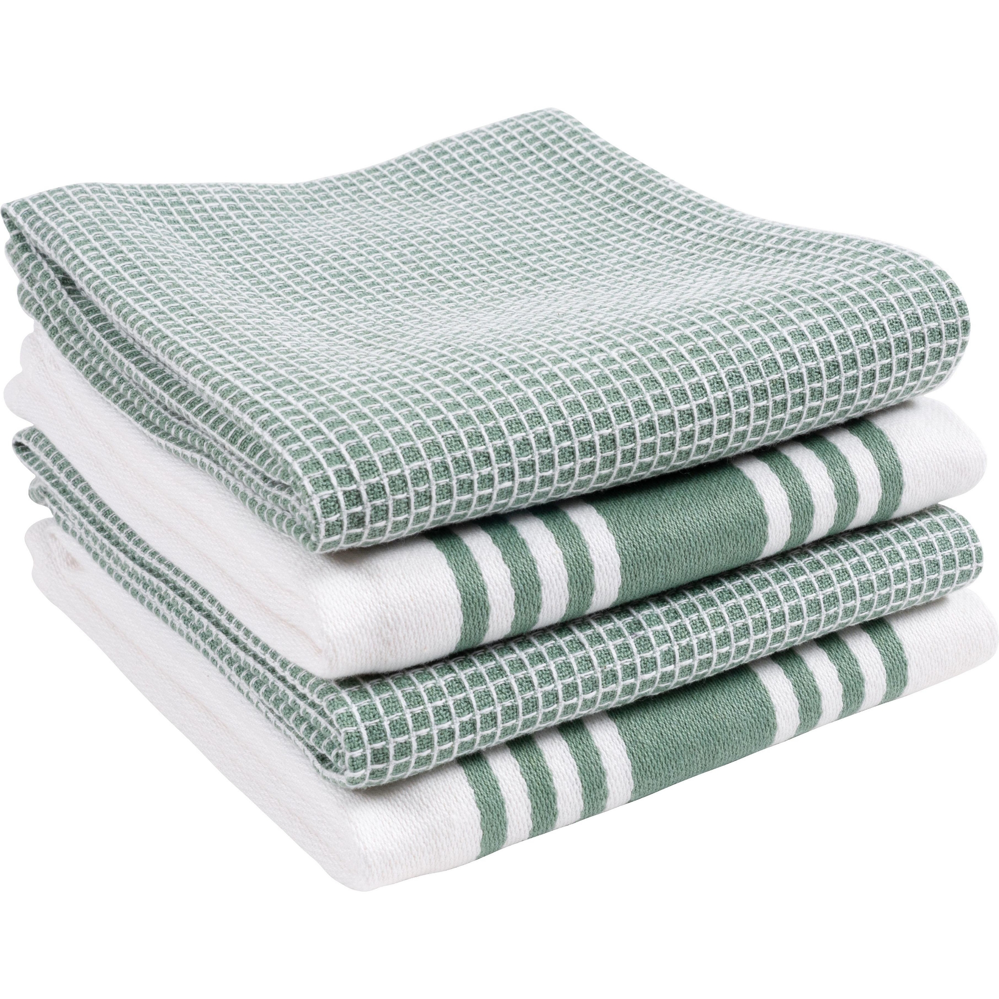 KAF Home Madison Set of 4 Absorbent, Durable and Soft Kitchen Towels | 18" x 28" - Sage