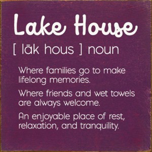 Slickblue Lake House Wood Wall Sign – Rustic 7x7 Décor – Family, Friends & Relaxation Quote, Color Options - 1 of 3