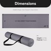 Fitvids 1/4-Inch High Density Thick Non Slip Yoga Mat with Knee Pad and Carrying Strap for Workout, Pilates, Gym Home Exercise, Grey - 4 of 4