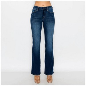 Women's High Rise Flare Leg Stretch Denim Jeans - Blue Age - 1 of 1