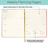 2026 Textured Cover Weekly Monthly Planner, 8"x10": 14 Months (Nov 2025-Dec 2026) / 2026 Calendar / 2026  Organizer (Pink) - 3 of 4
