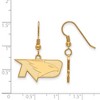 Black Bow Jewelry 14k Yellow Gold Plated Sterling Silver North Dakota Fighting Hawks NCAA Dangle Earrings - 2 of 3