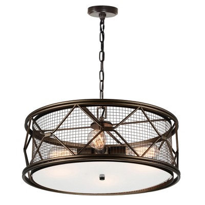 CWI Lighting Kali 4 Light Chandelier With Light Brown Finish