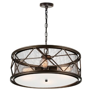 CWI Lighting Kali 4 Light Chandelier With Light Brown Finish - 1 of 3