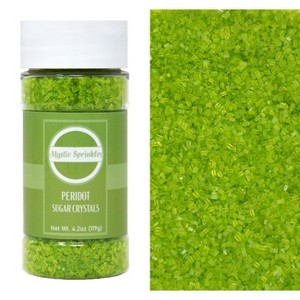 Mystic Sprinkles Peridot - Bright Green Sugar Crystals 4.2oz Bottle - 1 of 4