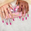 Vynxaria Pink Artistic Design Press-On Nails for Creative Flair Size M - 4 of 4