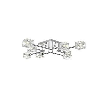 Elegant Lighting Lyra 32 inch Flush Mount in Chrome