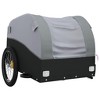 vidaXL Bike Trailer Black and Gray 99.2 lb Iron 49.6 x 24.8 x 24.8" - 4 of 4