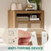 Rattan Shoe Cabinet Entryway w/ Adjustable Shelves for Entryway Hallway Bedroom - 3 of 4