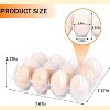 100 Pack 12 Count Plastic Egg Cartons - Bulk Clear Reusable Egg Containers for Chicken Eggs Dozen Storage - 2 of 4