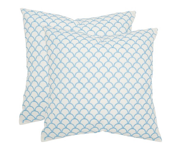 Blue Set Throw Pillow (18"x18") - Safavieh&#174;