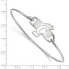 Black Bow Jewelry Sterling Silver Cincinnati Bearcats NCAA Bangle Bracelet 7 Inch - 2 of 3
