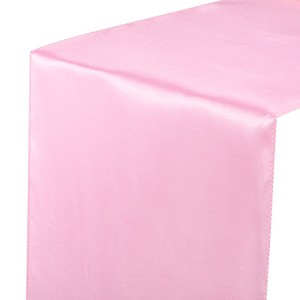 Unique Bargains Wedding Banquet Satin Smooth Soft Shiny Table Runner 12 x 108 Inch 10 Pcs - 1 of 4