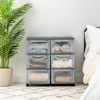 IRIS 3 Drawer Narrow Plastic Storage Drawer Cart Gray 2pk - 3 of 4