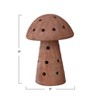 Storied Home Handmade Vintage Reproduction Terra-cotta Mushroom Shaped Candle Holder with Cut-Outs, Natural - 2 of 4