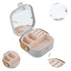 Unique Bargains Square Multi-Function with Mirror Jewelry Box Jewelry Organizer 1 Pc - 3 of 4