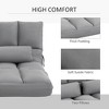 CAVINAS Bean Bag Chair with Adjustable Backrest and Headrest Convertible Floor Chair Lazy Sofa Chair with 2 Pillows - 3 of 4