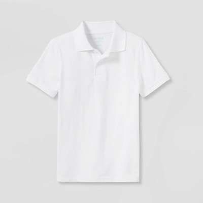 Boys' Short Sleeve Pique Uniform Polo Shirt - Cat & Jack™ White