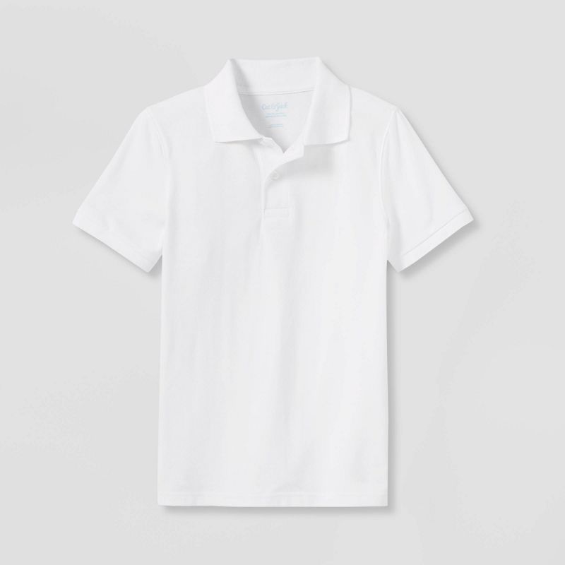 target.com | Boys' Short Sleeve Pique Uniform Polo Shirt - Cat & Jack™ White