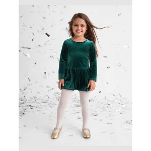 The Children's Place Baby Girls Long Sleeve Velour Bubble Dress Green 12-18 M - 1 of 4